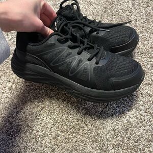 Women's All-Black Brazos Steel Toe Sneakers